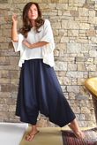 Oscar Asymmetric Hareem Skirt Pant Ink Navy